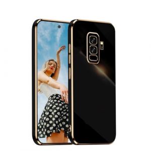 Kaywzo Antichoc Coque pour Samsung Galaxy S9 Plus,Housse de Brillant Placage TPU,Etui de Souple Silicone,Ultra Mince Mode Minimaliste Protection Cover Case,Noir (Misyum, neuf)