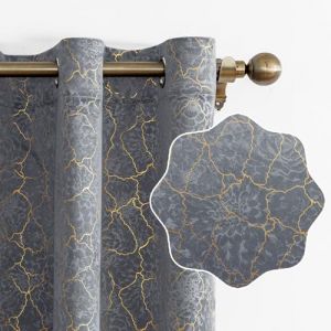 Ystyle Rideau Occultant Velours Lot De 2, 140x200cm, Rideaux Salon Rideau Thermique Isolant Anti Chaud Int&eacute;rieurs, Rideau Phonique Anti Bruit, Moderne Chambre Maison Dressing, Gris (ITALY NIHAO GROUP, neuf)