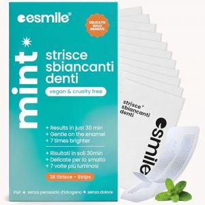 ESMILE 28 Bande Blanchiment Dentaire &agrave; la Menthe &ndash; 14 Teeth Whitening Strips Traitements | Gel Blanchiment Dentaire Sans Peroxyde | Patch Blanchiment Dentaire &ndash; Dents Blanches en 7 Jours (UPSHELL, neuf)