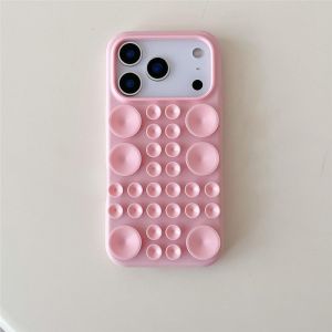 Yhsvie Coque pour iPhone 16, avec ventouse, en silicone, anti-rayures, anti-chocs, ventouse, fine, souple, en TPU, anti-chute, protection de l'appareil photo, pour iPhone 16, rose (Yhsvie, neuf)