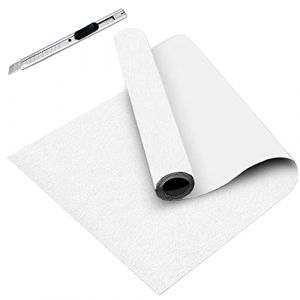 GELAISI Feutrine Autocollante Blanc - 40 * 200 cm Tissu-Feutre, épaisseur 2 mm Feutrine Adhésive pour Doublure de Boîte, Cadre Photo, Pied de Chaise, DIY, Halloween, Voiture(1 Rouleau Feutrine) (GELAISI, neuf)
