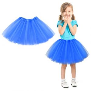 Jupe tutu à 3 couches en tulle à paillettes pour fille et femme - Pour bébé - Pour Noël, anniversaire, bleu, taille unique (Trust she, neuf)