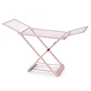 Dekohome Séchoir Étendoir à Linge Pliable avec Ailes Rose, Surface de Pose de 20 m, fabriqué en résine résistante, avec Verrouillage de sécurité, résistant au Soleil et aux intempéries (✅ SALES GLOBAL ✅, neuf)