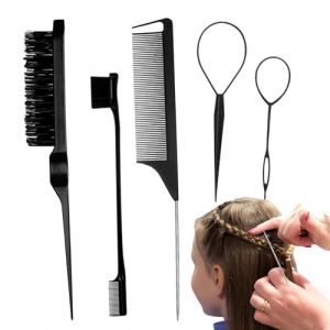 Goowafur Outil de tressage de cheveux, kit de tressage de cheveux | Ensemble d'outils de boucle de cheveux,Ensemble d'outils de boucle de cheveux portables pour femmes, outil de tresse de cheveux 5 (Zymay, neuf)