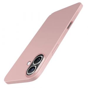 Galful Coque pour iPhone 16 Ultra Mince Housse PC Cover Mat Arrière Housse Fine Militaire Antichoc Protection Anti-Scrat Fine Slim Housse iPhone 16 Hardcase Case-Or Rose (Fulidy, neuf)