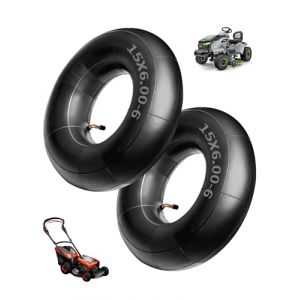 LAOYE 2X Chambre a Air 15x6.00-6 Valve Coud&eacute;e Tr-87 Chambre &agrave; Air 6.00-6 pour Tracteur Tondeuse Autoport&eacute;e Remorque Brouette (Laoye, neuf)