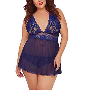 Nuisette Dentelle Femme - Ensemble De Lingerie Sexy En Cuir Verni Sexy Ouverte Vetements De Nuit Lingerie Licou En Dentelle Maille Bas Sexy Nuisette Peignoirs De Bain Ensemble Erotisme Soutien Gorge (Promotion Nouvel An, neuf)
