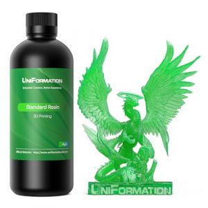 UNIFORMATION Résine pour imprimante 3D Résine 3D liquide à séchage UV rapide de haute précision à faible viscosité Convient pour l'impression SLA/LCD/DLP Transparent Vert clair 1 kg (uniformation, neuf)