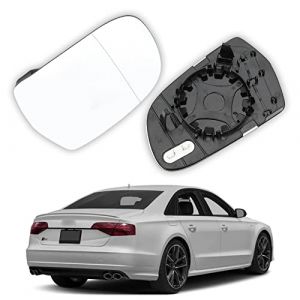 Opaltool Miroir Glace Verre de R&eacute;troviseur Chauffant Droit, Retroviseur Glace de R&eacute;troviseur avec Plaque de Support pour Audi A3 8P A4 8K B8 A5 8T (raisetty, neuf)