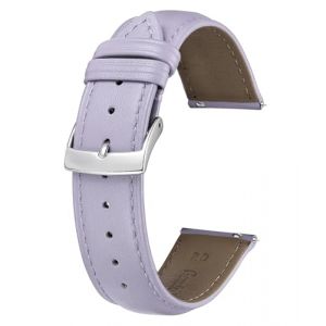 BINLUN Bracelet de Montre en Cuir Multicolore Remplacement Bracelets Montres &agrave; D&eacute;gagement Rapide pour Homme Femme Mode Watch Strap pour Montre Connect&eacute;es(20mm,Violet Clair) (MJXEU, neuf)