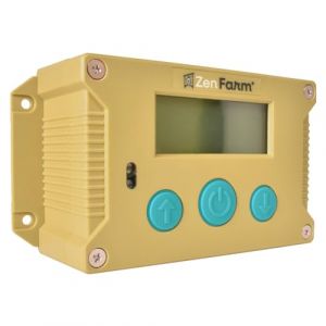 Zen Farm - Portier Sécurité pour Poulailler - ABS - L 15,8 x l 8,86 x H 5,4 cm - Taille Unique - Beige et Bleu - avec Boutons Bleus et Alimentation électrique (Chemin des Poulaillers, neuf)