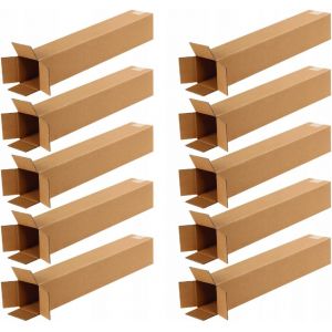 EraGreen Premium Lot de 10 enveloppes d’expédition carrées - Carton 150 mm x 150 mm x 600 mm pour expédition DHL, DPD, GLS, carton pliable à 1 paroi FEFCO201 B-flute (EraGreen, neuf)