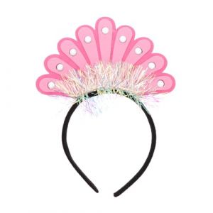 Ipetboom Couvre-chef Lumineux Accessoires Photo Bandeau Lumineux Bandeau Clignotant Casque D'anniversaire Cerceau De Cheveux De Fête Accessoire De -tête Rose En Tissu (hikarish, neuf)