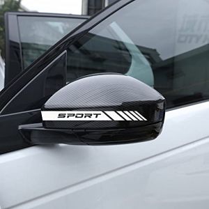 Autodomy Autocollants Stickers Rétroviseur de Voiture avec Rayures Design Stripes | 6 Unités de Largeurs Différentes pour Deco Tuning Voiture Design Sport (Blanc) (Domy Company, neuf)