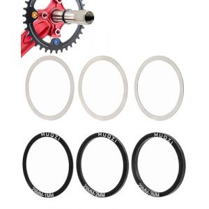 MOPZIJA 6 pcs Entretoise de Cassette de vélo Entretoise de moyeu de Volant de vélo Rondelles de Roue Libre de vélo Réglage de vélo pédalier en Alliage daluminium pour vélo de Route et VTT （29MM） (qinhuangdaozhaozangshangmaoyouxiangongsi, neuf)