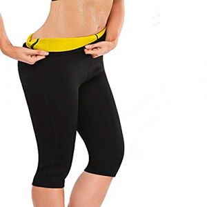 Progoco Femmes Minceur Pantalons N&eacute;opr&egrave;ne Sauna Leggings pour Perte de Poids Fitness Sport Yoga Favorise la Transpiration Sauna Pants Taille L (Sunlar, neuf)