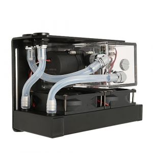 Bewinner Pompe de Refroidisseur d'eau, R&eacute;servoir 12 V 10 W 300 ML, Pompe &agrave; Eau CPU avec Ventilateur 80 Mm 4000 TR/Min, R&eacute;servoir de Radiateur de Refroidissement par Eau pour L'industrie (Qinqinzi, neuf)