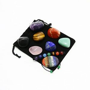 Nvzi Ensemble De Pierres De Chakra, Cristaux Et Pierres Précieuses, Pierre Semi Precieuse Et Minéraux, Coffret Pierres Et Cristaux, Lithotherapie Pierre De Protection Cristal, Kit Sorcellerie (duobaotong, neuf)