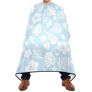 Cape De Cheveux Guitare &Agrave; Fleurs D'Hawa&iuml; Barber Cape De Salon Professionnel R&eacute;glable Anti-Taches Tablier De Barbier, Pour Adultes, Femme, Le Dyeing, 140x168cm (ZouYeShop, neuf)