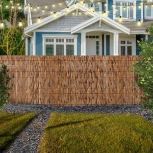 MMleYN Canisse Bambou Brise Vue Jardin 70cm X 300cm, 90cm X 400cm, 120cm X 500cm. Brise-Vue De Roseau Clôture Décorative pour Diviseur De Clôture De Jardin D'arrière-Cour (Size : 70cmx300cm(2.3ftx10f (Mutombo's shop, neuf)