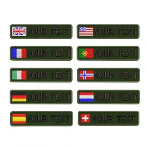 Crrrpatch Personnalis&eacute; 2 Pcs Tactique Militaire Fran&ccedil;ais nom Patch, Drapeau Fran&ccedil;ais Personnalis&eacute; Num&eacute;ro tag Patch pour Plusieurs V&ecirc;tements sacs Gilet Vestes Travail (CCRRR PATCHES, neuf)