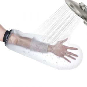 Quvxzy Protection Pl&acirc;tre Bras Enfant, Protection Pl&acirc;tre Douche, Pansement Imperm&eacute;able R&eacute;utilisable - Efficace pour sous la Douche - Prot&egrave;ge Adulte Fiable et Durable, Half Bras Adulte, Transparent (Mao Huihui, neuf)