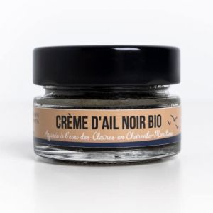 Pot de Crème d'Ail Noir Bio Fabriqué en France de façon artisanale - Qualité 100% Naturel et Sans conservateur - Antioxydant puissant - Source de Vitamines et Oligo-Éléments - Sans gluten - Vegan (Ail noir des claires, neuf)