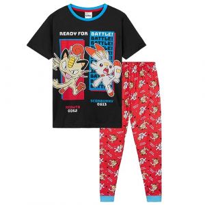Pok&eacute;mon Pyjama Enfant Garcon, Ensembles de Pyjama Gar&ccedil;on, V&ecirc;tements Enfant Ado 4-14 Ans Pikachu Dracaufeu Gengar (Noir/Rouge, 13-14 Ans) (Get Trend., neuf)
