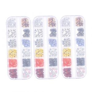 Beatifufu Boîte De Décoration Halloween Slices Nail Art Paillettes Et Autocollants Colorés Pour Manucure Festive (Camprilli, neuf)
