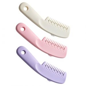 OSALADI Peigne &agrave; Cheveux Professionnel 3 Pi&egrave;ces &ndash; Kit de Coiffure &agrave; Effiler et D&eacute;grader pour Usage Familial &ndash; Couleurs Violet Rose et Blanc &ndash; Peigne Rasoir Portable pour Coupe et Mise (Original MJW, neuf)