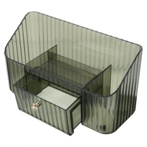 BAZEITFLOW Organisateur de Maquillage Multifonctionnel Grand en Plastique Vert avec Tiroirs, Bo&icirc;te de Rangement pour Cosm&eacute;tiques, Rouges &agrave; L&egrave;vres, Lotions et Parfums, Rangement pour (KINING, neuf)