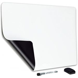 Brute Strength - Tableau blanc magn&eacute;tique, tableau magn&eacute;tique flexible effa&ccedil;able &agrave; sec pour la semaine, tableau magn&eacute;tique &agrave; m&eacute;mo pour le r&eacute;frig&eacute;rateur et les repas en famille (42 x 29 cm) (BIGSave, neuf)