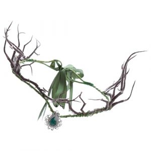 Beavorty Couronne de bois de fée, fleur, diadème, cercle, forêt, branches d'arbre, coiffe pour Renaissance, Halloween, cosplay, festival (T Innovation·HX, neuf)
