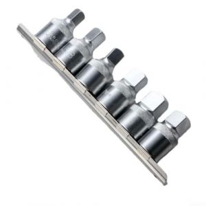 Sumsoctober Lot de 6 cl&eacute;s &agrave; douille pour retrait de bouchon de vidange de carter d'huile, 6 tailles, y compris 8, 10, 12, 14 mm, 3/8" et 1/2" avec entra&icirc;nement carr&eacute; de 1,27 cm (xiao wei store, neuf)