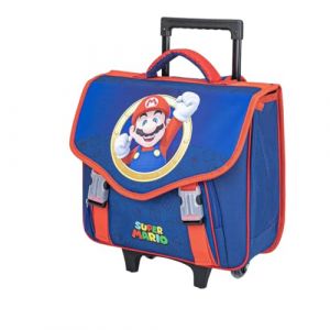 mybagstory - Mario &ndash; Cartable &agrave; roulettes Garcon 41x35x15 cm &ndash; Sac Scolaire Trolley avec Compartiments et Rabat &ndash; Poign&eacute;e t&eacute;lescopique et roulettes &ndash; Primaire CP CE1 CE2 (Mon jouet pr&eacute;f&eacute;r&eacute;, neuf)