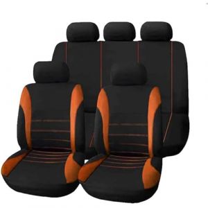 WXEXUDIN Housse Si&egrave;ge Voiture pour Dacia Sandero 3 Stepway 2020-2024, 9 Pi&egrave;ces Housses Si&egrave;ge Avant Arri&egrave;re Coussin Couvre Respirant Protections Accessoire Interieur,Orange (YIFANDEDIANWLKJ, neuf)