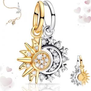 SoundZero Soleil et lune &eacute;tincelants Charme No&euml;l, Love Perles Pendentif, Pendentifs seuls pi&egrave;ces pour Femme (Phoenix Dance Nine Days, neuf)