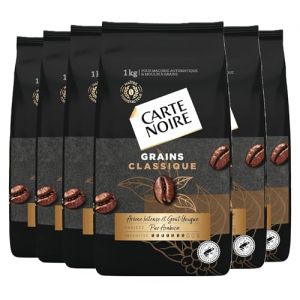 Carte Noire Café en Grains Classique, Pur Arabica, Certifié Rainforest Alliance, 6 Paquets de 1 kg (PENNGUIN-FR, neuf)