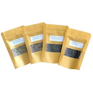 Assortiment D&eacute;couverte &ndash; 4 Poivres du Cameroun (4 x 15 g) | Poivre de Penja, Sauvage, Long, Vert | Saveurs Intenses & Authentiques (KISS AFRICA, neuf)