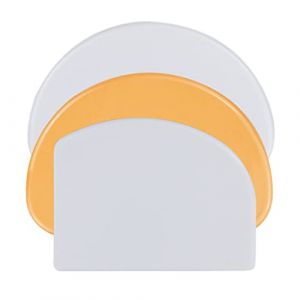 3 Pièces Corne Patisserie,Grattoir à Pâte en Plastique Coupe pâte,Plastique Racloir Patisserie Spatules pour Pain Cuisine, Pâtisserie, Crêpes,pour Pate Fromage Chocolat,15,8x10,3cm(Orange,Blanc) (SAMUEL HULL LTD, neuf)