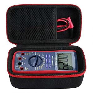 Khanka Dur Cas étui de Voyage Housse Porter pour AstroAI Multimètre Numérique Automatique, Testeur Tension 4000/6000 Count TRMS (Housse pour TRMS 6000, Fermeture éclair Rouge) (YBY_EUGO, neuf)