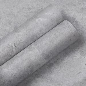 Hode Papier Adhesif pour Meuble Gris Blanc 40X1000cm, Film Autocollant Meuble Décoratif, Papier Peint Autocollant Mural, Rouleau Vinyle Adhesif Impermeable pour Mur de Salon Cuisine Chambre (Hode (Best gift shop), neuf)