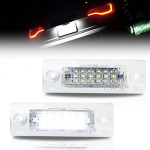 GSOWO LED Éclairage plaque immatriculation pour V-W Caddy 2K Golf Plus 5M1 Je-tta 1K2 Passat Limousine 3bg Passat Variant 3C B6 T5 7H 7J Tou-ran 1T1 1T2 1T3, Éclairage de plaque d'immatriculation (efanauto, neuf)