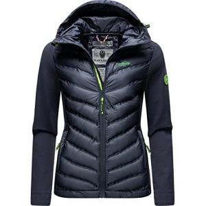 Navahoo Veste de mi-saison légère pour femme - Veste matelassée avec capuche - Avec XS-XXL, bleu marine, XL (YOUMODO, neuf)