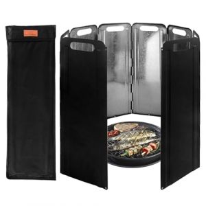 Pare-brise en fer galvanis&eacute; | Pare-vent pour r&eacute;chaud de pique-nique | Pare-vent pliable pour r&eacute;chaud de camping | Pare-vent portable pour cuisine en plein air, barbecue pique-nique (zhenfukuajing, neuf)