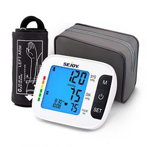 Tensiomètre, Tensiomètre Bras Électronique Tensiomètre Professionnel Bras avec Grand Écran LCD Détection de Pulsations Cardiaques Irrégulières Automatique Manchette de 22-42cm Mémoire 2x60 (Noir) (joyhealth, neuf)