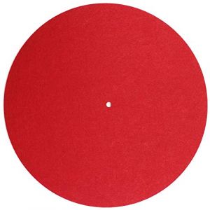 Tapis de feutrine pour platine vinyle, 3 mm d'épaisseur, pour disques vinyles LP (rouge) (Kylin Inc, neuf)