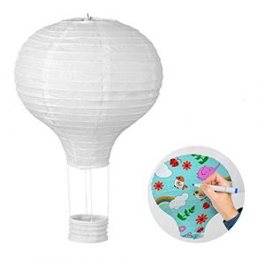 LIHAO 6pcs Lampion Papier Montgolfière Lanterne Papier Blanc pour Décoration Anniversaire, Mariage, Fête (30 cm) (FANIXSHENGHUO, neuf)
