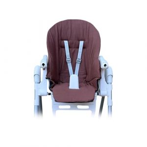 Housse Chaise Haute pour B&eacute;b&eacute;, Housse de rechange pour coussin d'assise Peg Perego, Prima Pappa, Zero 3 100% Coton Couleur Brun (aveanit.store, neuf)
