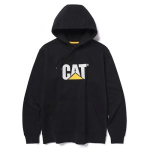 Caterpillar Sweat &agrave; capuche pour homme (tailles standard et grandes), Marque d&eacute;pos&eacute;e noire, Large (Bixem, neuf)